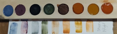 Starry Night Watercolor Palette